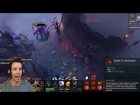 Grubby's reaction when he saw Alchemist's inventory