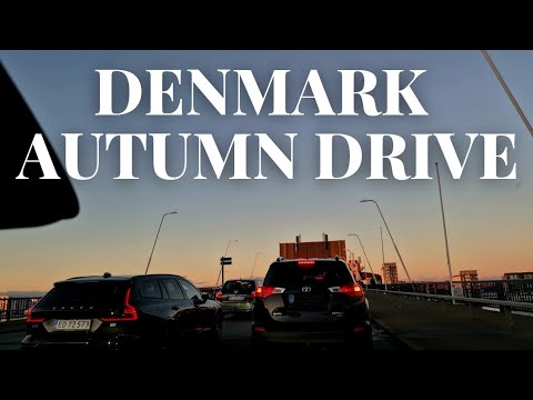 Autumn Drive in Denmark 4K 🍁 | Aalborg to Nørresundby via Limfjordsbroen Bridge