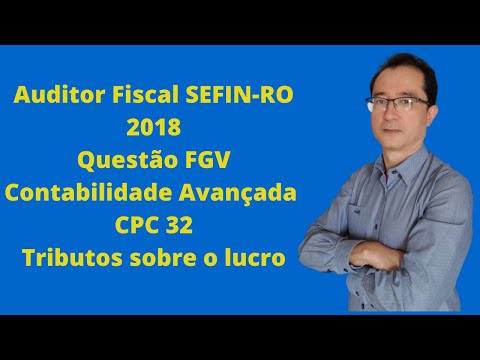 FGV SEFIN RO 2018 Questão de Contabilidade sobre o CPC 32