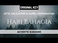 Atta Halilintar, Aurel Hermansyah - Hari Bahagia | Original Key (Acoustic Karaoke)