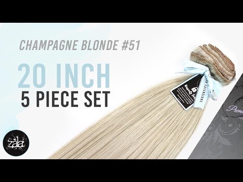 Champagne Blonde #51 20 inch 5 piece | ZALA Clip In Hair Extensions
