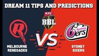 Melbourne renegades Vs Syndey sixers live | big bash League 2019 20th T20 #mrvsss