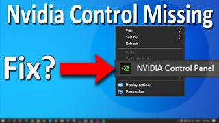 How To Fix NVIDIA Control Panel is Not Showing or Found in Windows 10