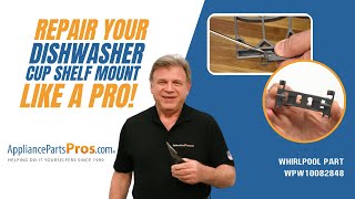 How to Replace Whirlpool/KitchenAid/Maytag Dishwasher Cup Shelf Mount WPW10082848
