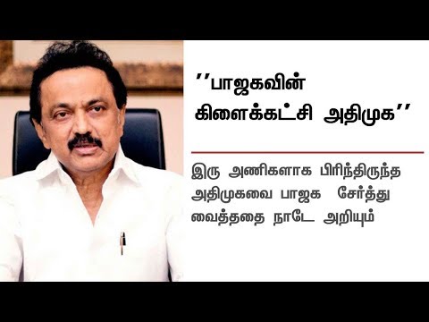AIADMK party is a branch of BJP - MK Stalin