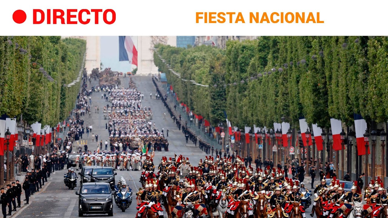 FRANCIA: DESFILE MILITAR por la FIESTA NACIONAL con la SEGURIDAD REFORZADA por los DISTURBIOS | RTVE