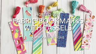 How to Sew: A Fabric Bookmark with tassel