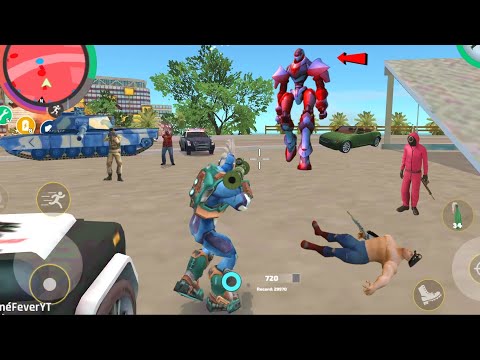 Rope Hero: Vice Town (Rope Hero Fight ROBOT CAR BOSS) Rope Hero on Culvertt - Android Gameplay HD
