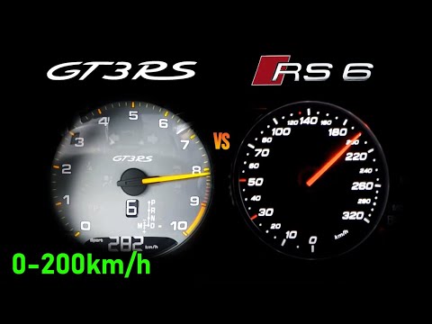 Thumbnail for Porsche 911 GT3 RS vs Audi RS6 Acceleration Test 0-100 & 0-200 km/h by Porsche Supercup