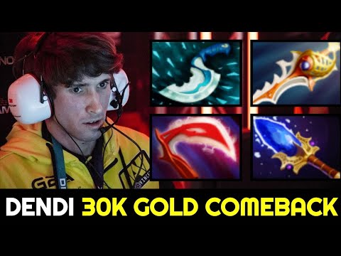 DENDI 30K Gold Lead Beautiful Comeback — Divine Rapier Puck 7.28 Dota 2