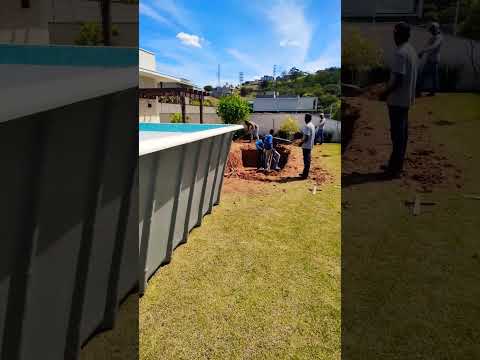 Modelo Tradicional com pastilhas!! #splash #piscinas #pool #satisfying #swimmingpool