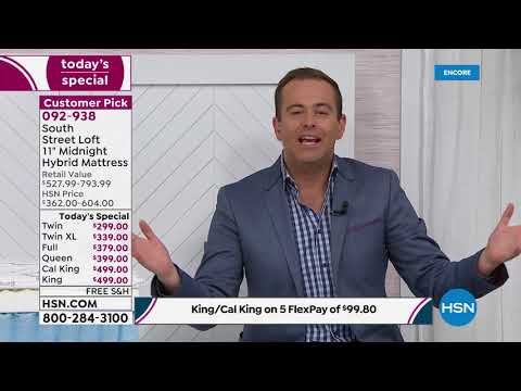 HSN | Sleep Solutions featuring South Street Loft Mattresses 04.26.2020 - 06 AM