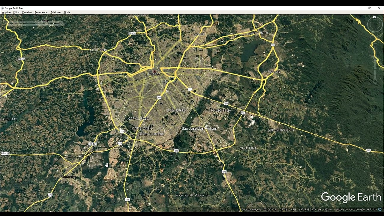 Evolução das Cidades - Região Metropolitana de Curitiba - PR