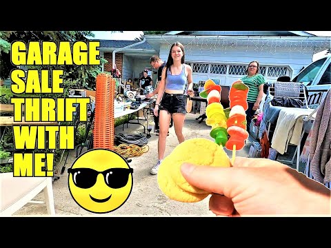 Ep489:  GARAGE SALE THRIFT SHOPPING!  😀😁  Shop with me for amazing thrifting deals!!