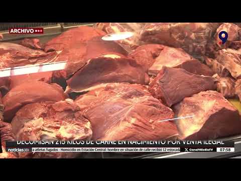 Decomisan 215 kilos de carne en Nacimiento por venta ilegal