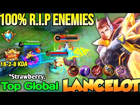 LANCELOT BEST BUILD IN 2022 | TOP GLOBAL LANCELOT *Strawberry. - Mobile Legends