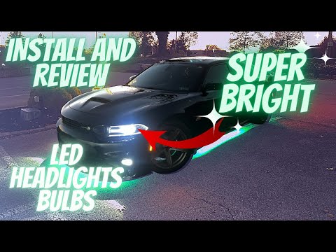 LasFit LED Headlight Bulbs for Dodge Charger 2015-2023! | Install and Night-time Review