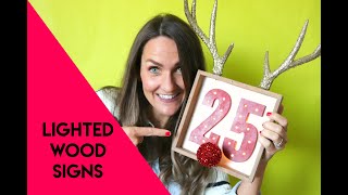 Christmas lighted sign 3 ways