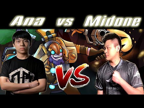 OG.Ana [Tinker] vs MidOne [TrollWarlord]  -  9417 vs 9380 MMR epic battle Dota 2 7.06c