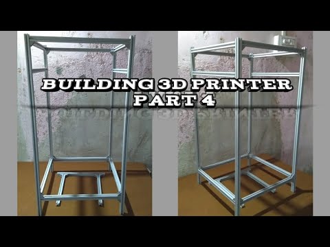 Big Hypercube Core XY 3D Printer Complete Build #4 Printer Frame and heatbed platform