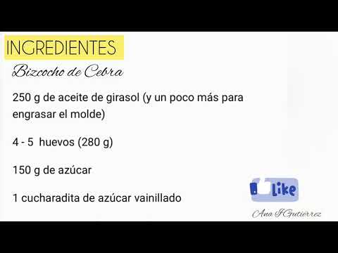 Bizcocho Cebra con Thermomix