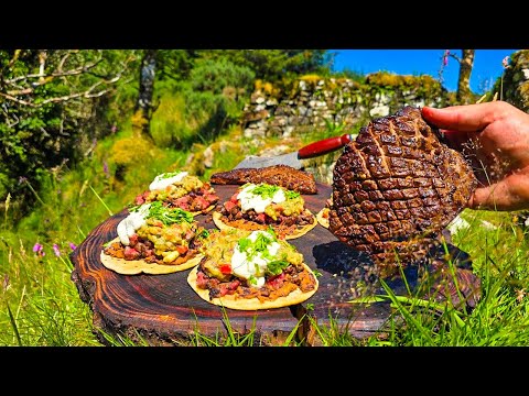 BEST Carne Asada Tacos You'll Ever Try | ASMR Outdoor Fire Cooking