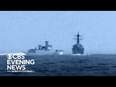 Video Shows Chinese Warship Coming Near U.S. Missile Destroyer In Taiwan Strait