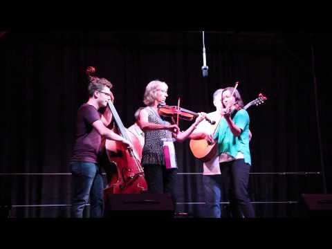 Nancy Padilla and  Natalie Koob in Twin Fiddlin Contest at Weiser 2015