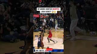 😱 De’Andre Hunter BREAKS Josh Giddey’s Ankles! 💀 Then SLAMS It Home! | #NBA #shorts