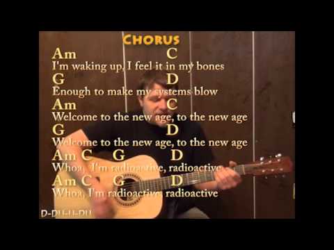 Radioactive (Imagine Dragons) Guitar Cover Lesson with Chords and Lyrics