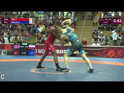 Qual. GR - 74 kg: K. NIKLAS (POL) df. J. AAK (NOR) by FALL, 6-0