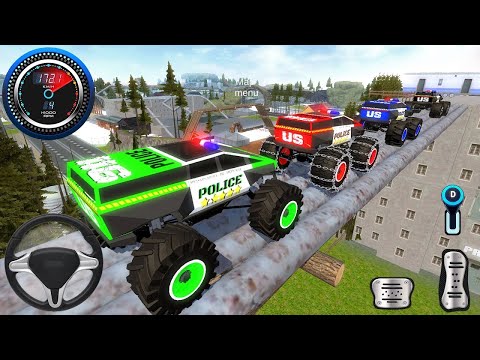 Juegos De Carros - Police Monster Truck Extreme Off-Road Driving 3D #2 - Android / IOS Gameplay [HD]