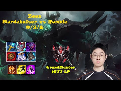 🔥 Zeus Mordekaiser Top | Korea GrandMaster Solo Queue | Patch 15.7 | League of Legends 🔥