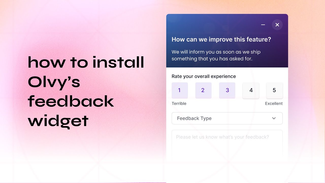 How to install Olvy's Feedback Widget?