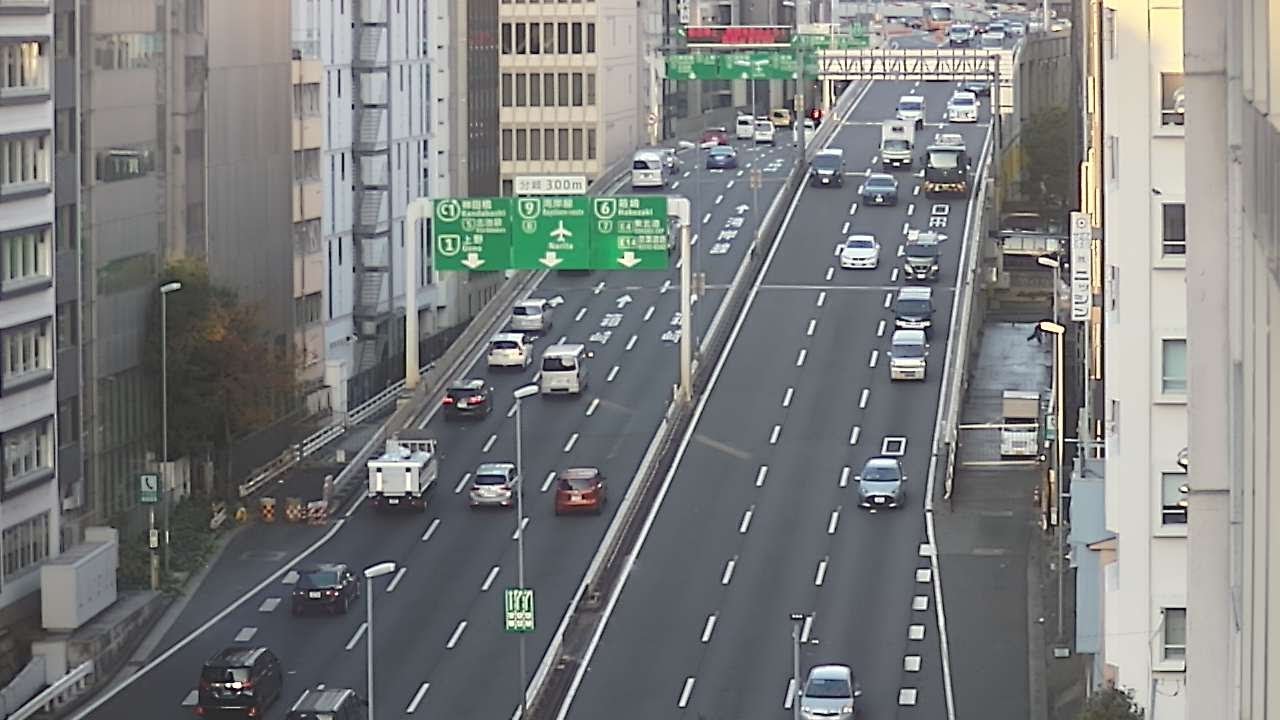 【LIVE】首都高 都心環状線 宝町付近 ライブカメラ/Tokyo highway Live Camera   2026/04/06 01:00～
