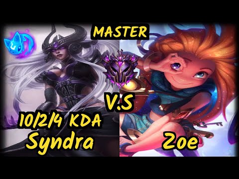 G2 Caps (SYNDRA) vs ZOE - 10/2/4 KDA MID GAMEPLAY - EUW Ranked MASTER