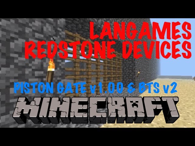 Piston Gate Tutorial v1.01 (Lower Part Encased) Minecraft Map