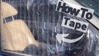 How to tape a broken car window