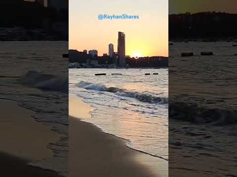 Sunset In Pattaya Beach, Bangkok,Thailand ✈️⛱️ #bangkok #thailand #thai #pattaya #reels #reel #view