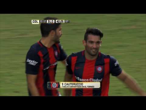 Gol de Cauteruccio. Colón 0 – San Lorenzo 2. Fecha 15. Primera División 2016.