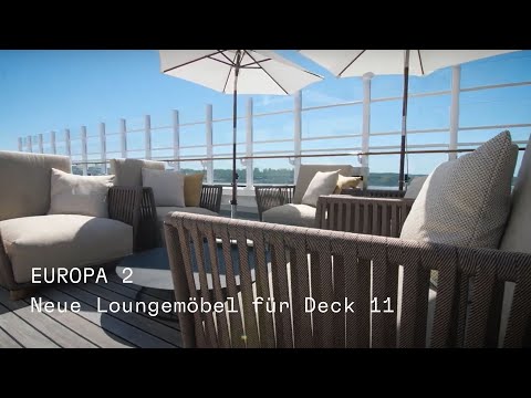 EUROPA 2: Neue Loungemöbel für Deck 11