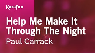 Karaoke Help Me Make It Through The Night - Paul Carrack *