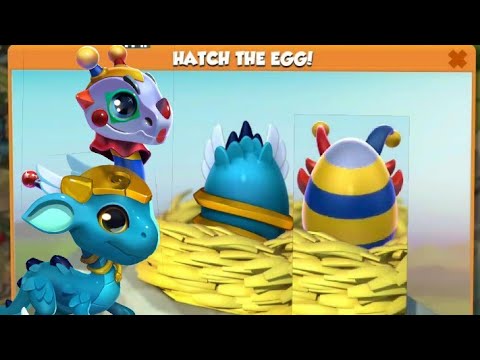 Hatching Hermes Dragon +Trickster Dragon (DOW) in DRAGON MANIA LEGENDS.