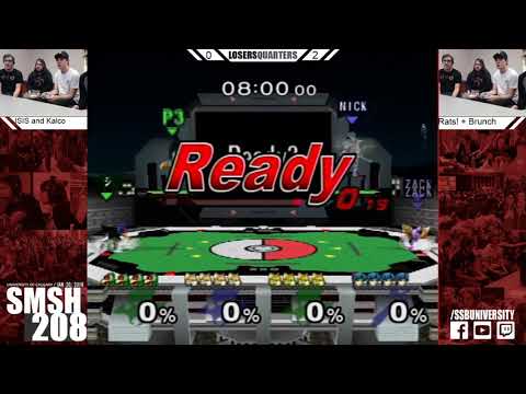 SMSH 208 - Qwuv + Swan (Blue) vs. Mini Joel + Krizski - Melee Doubles WF