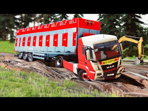 Trucks vs Potholes #44 | BeamNG.DRIVE