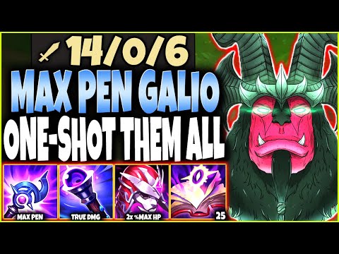 The KING IS BACK ~ Meet Max Pen Galio Build and ONE-SHOT THEM ALL 🔥 LoL Galio Gameplay