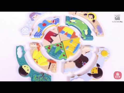 【泰國Plantoys】 看天氣學穿搭拼圖組