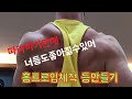 홈트 등운동루틴