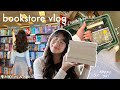 cozy bookstore vlog | come book shopping with me + book haul