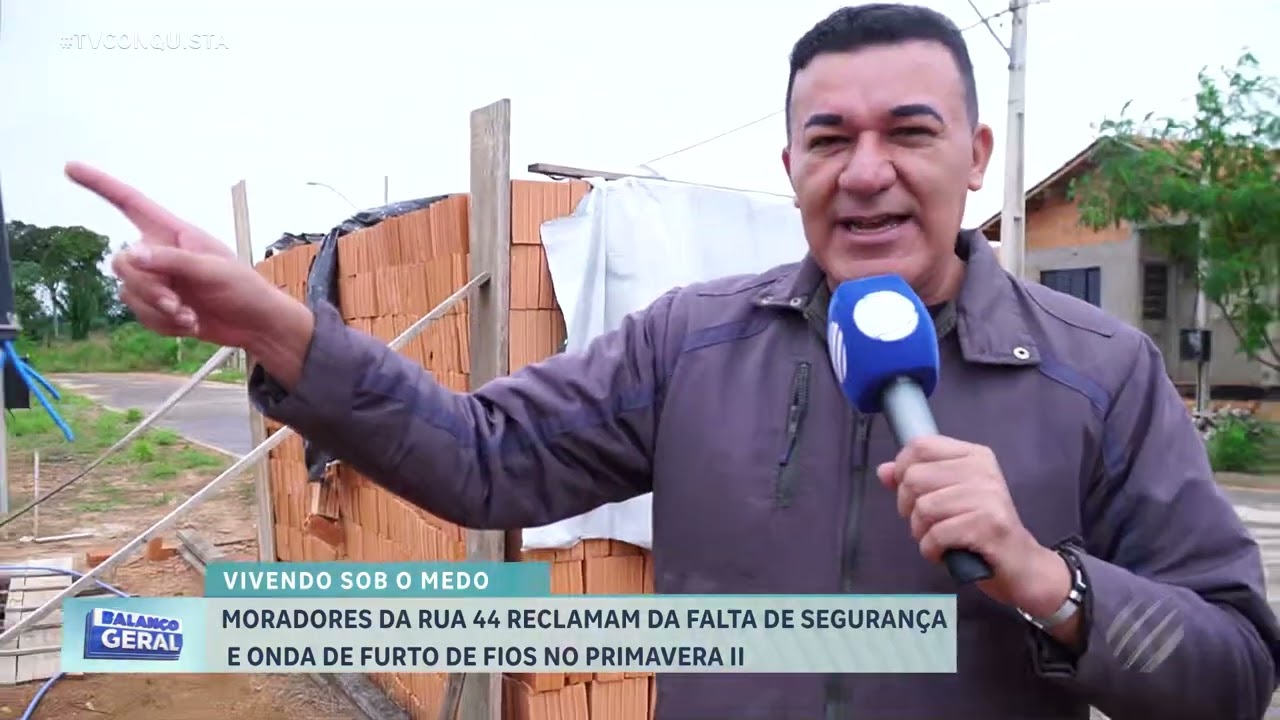 Moradores denunciam furto de fios e falta de segurança no Jardim Primavera 2